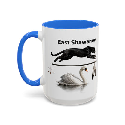 Shawnee East Shawanoe Mascot Panther & Swan Coffee Mug (11oz/15oz)