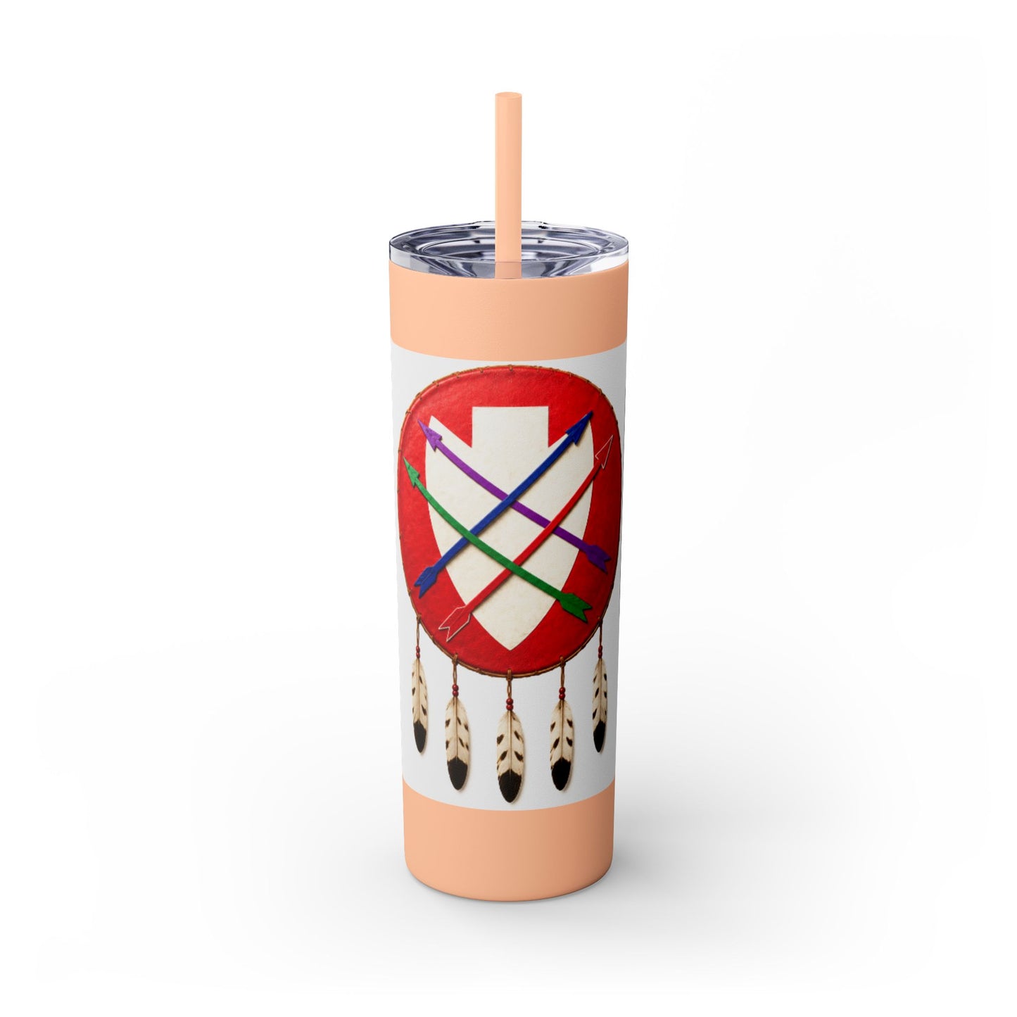 Peoria 20oz Skinny Tumbler with Dreamcatcher Shield Design