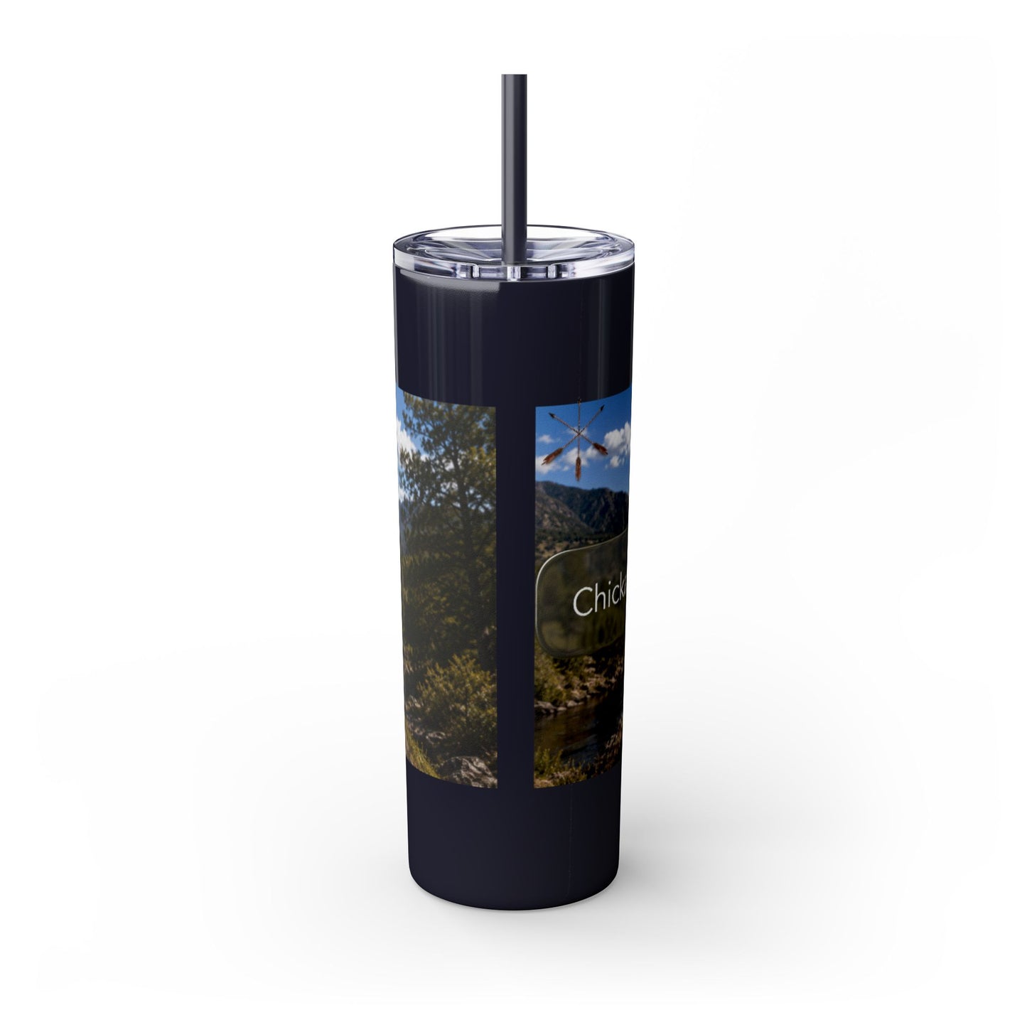 Chickasaw Skinny Tumbler with Straw, 20oz