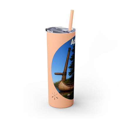 Ottawa Adawe Canoe Skinny Tumbler — 20oz Insulated Travel Cup with Straw