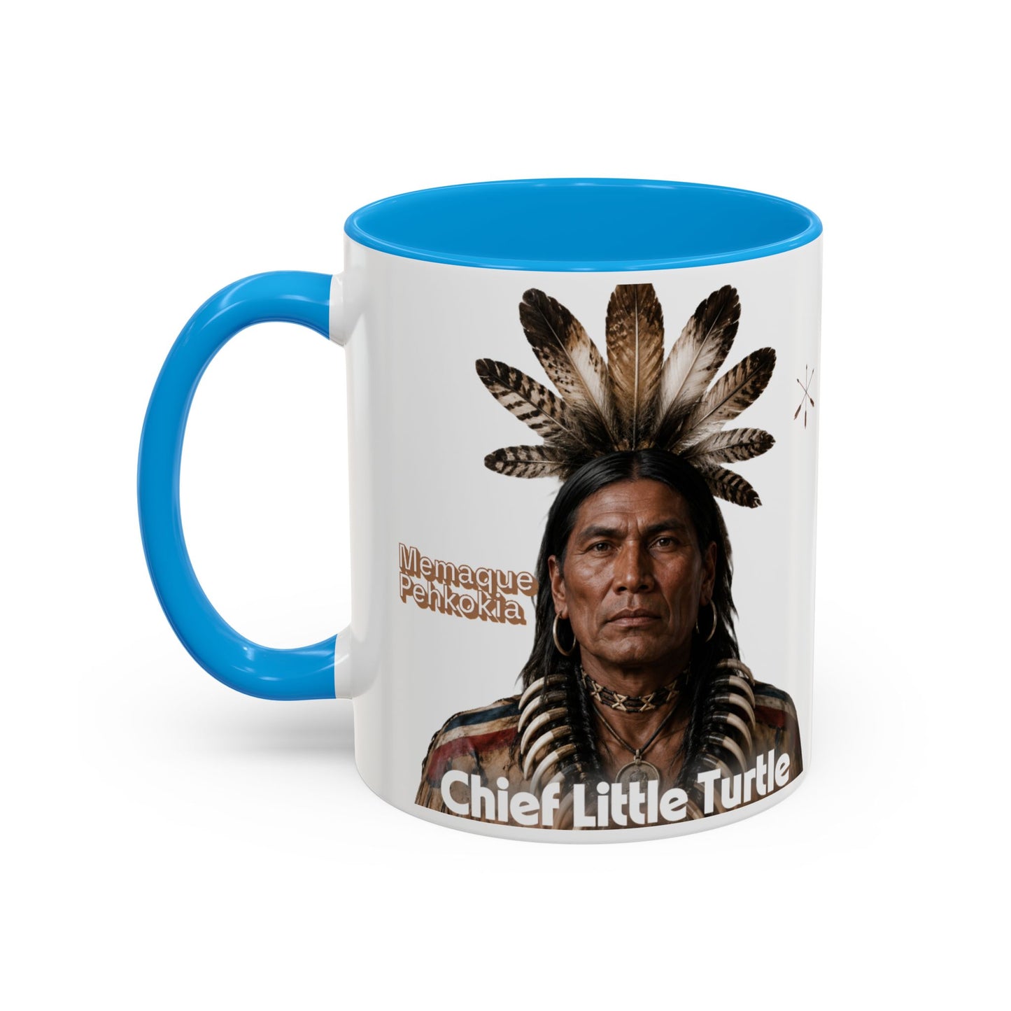 Miami Ceramic Mug — 'Chief Little Turtle' Native Warrior Portrait (11oz & 15oz)