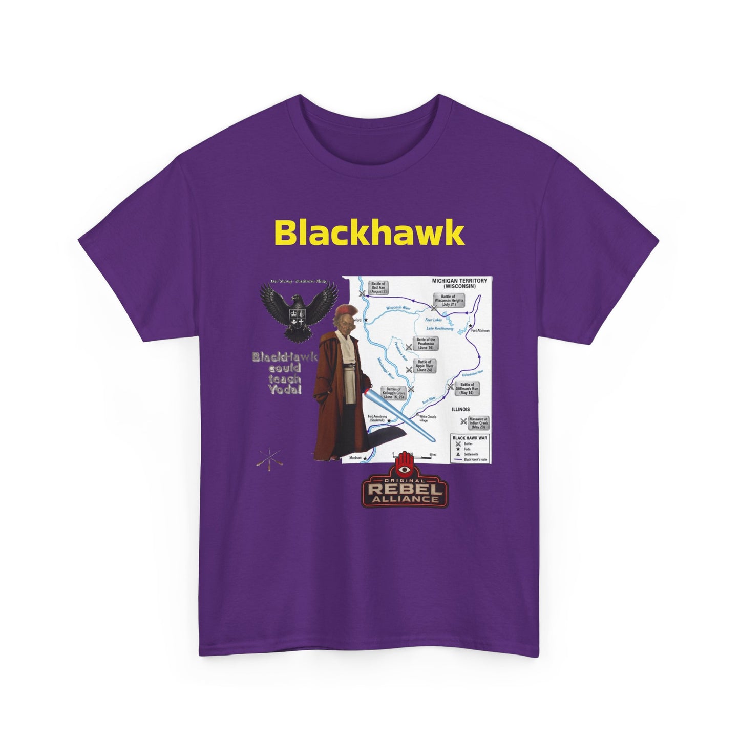 Blackhawk Rebel Trail Vintage Map Graphic T-Shirt
