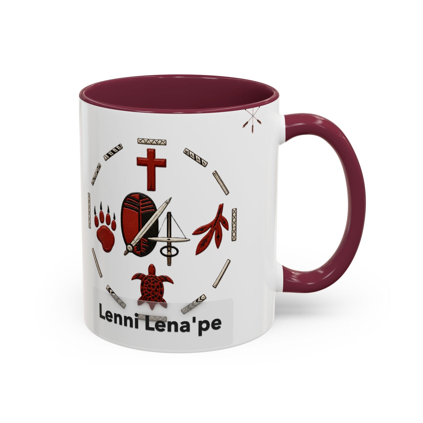 Delaware East Lenni Lenape Tribal Ceramic Mug – Native Symbols Coffee Cup (11oz/15oz)