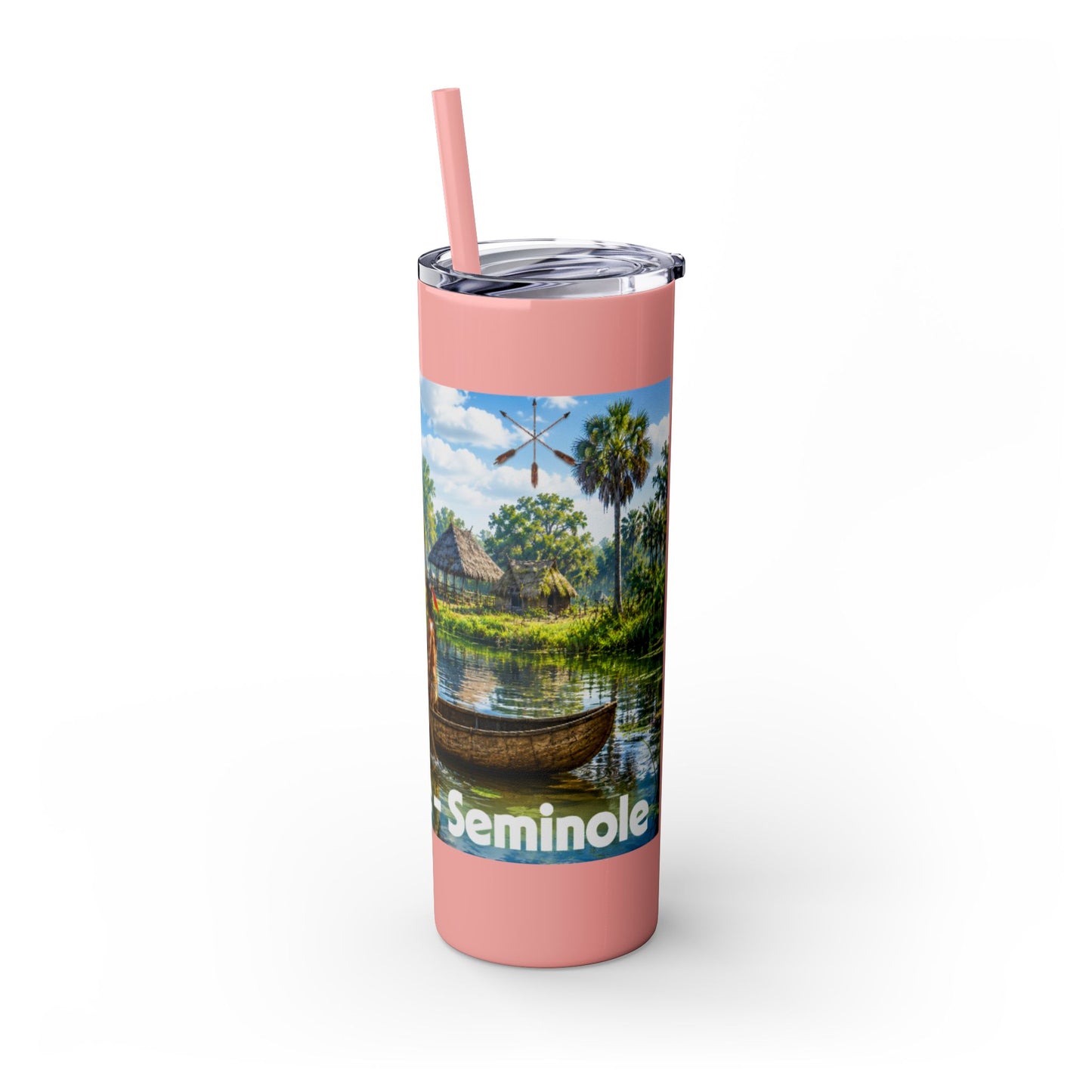 Seminole Skinny Tumbler with Straw, 20oz