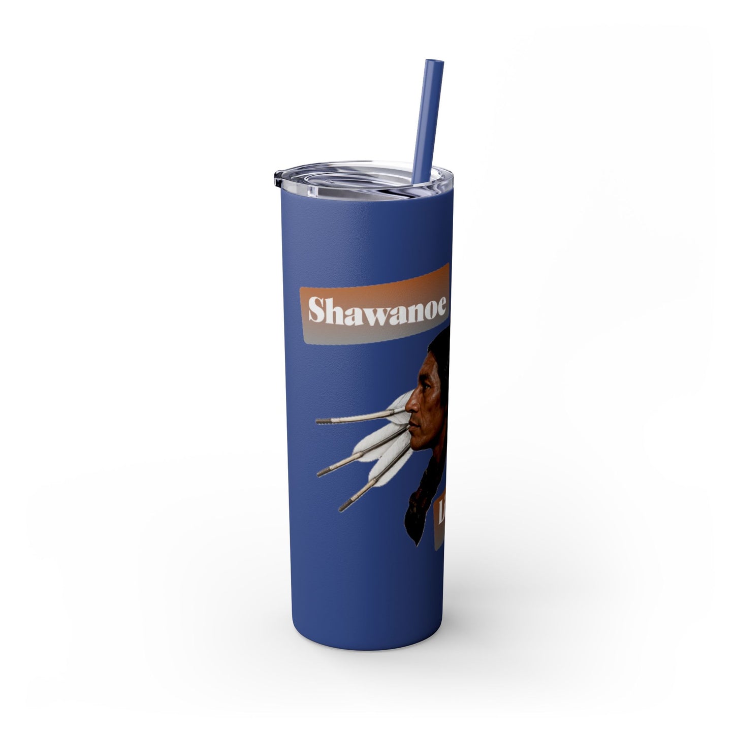 Shawnee Absentee Skinny Tumbler with Straw, 20oz