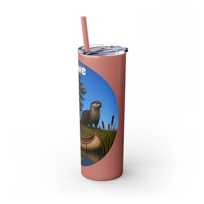 Ottawa Adawe Canoe Skinny Tumbler — 20oz Insulated Travel Cup with Straw