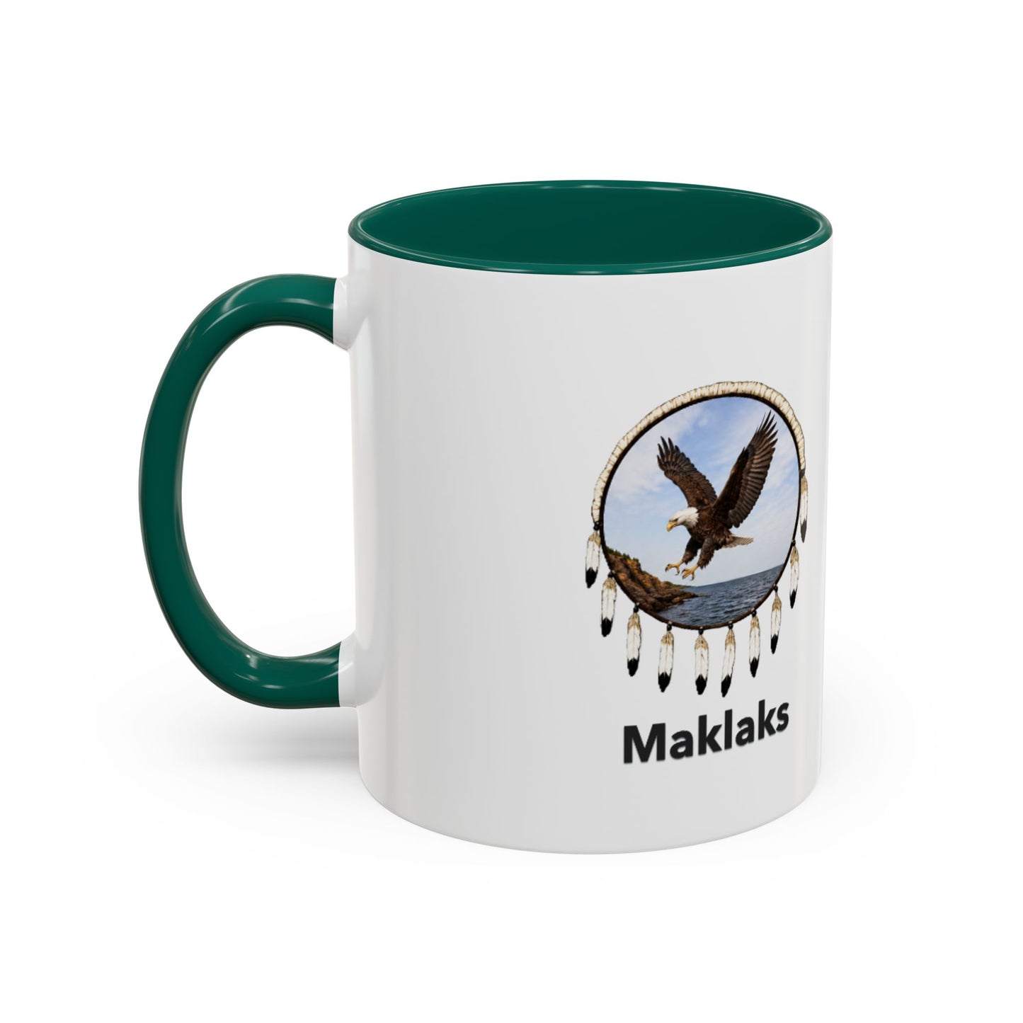 Modoc Eagle Ceramic Mug (11oz/15oz) – 'Maklaks' Native-Inspired Coffee Cup