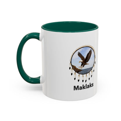 Modoc Eagle Ceramic Mug (11oz/15oz) – 'Maklaks' Native-Inspired Coffee Cup