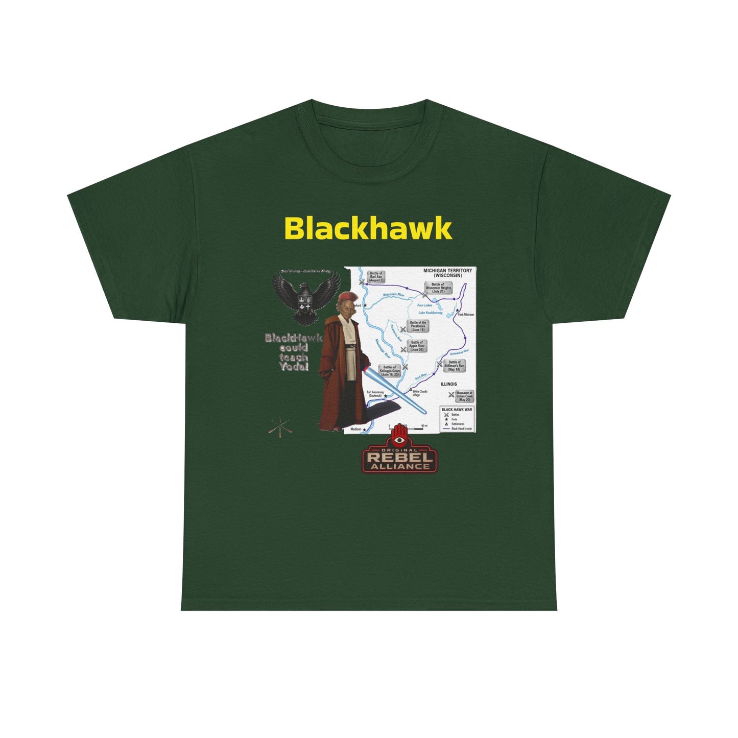 Blackhawk Rebel Trail Vintage Map Graphic T-Shirt