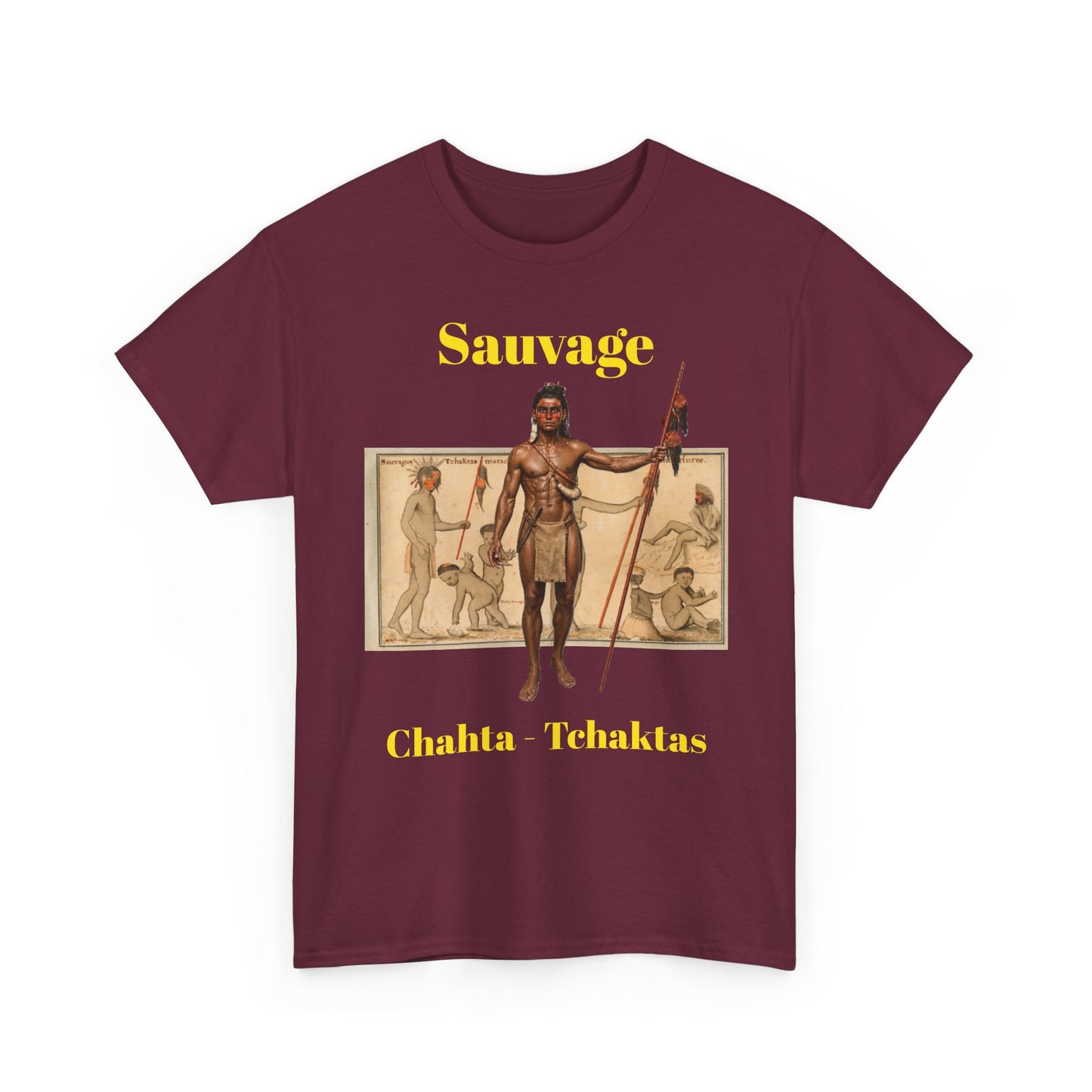 Savage Chahta Tchaklas Graphic Tee – Native American Heritage Art T-Shirt