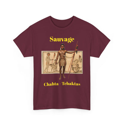 Savage Chahta Tchaklas Graphic Tee – Native American Heritage Art T-Shirt
