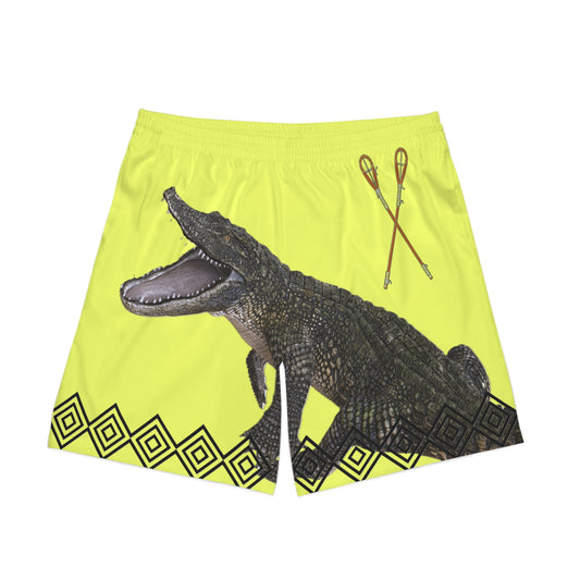 Alligator Achunkchoba Beach Shorts — Neon Yellow Men’s Swim Trunks