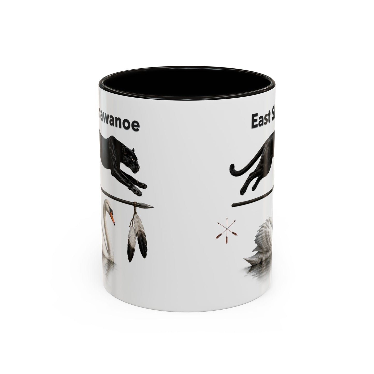 Shawnee East Shawanoe Mascot Panther & Swan Coffee Mug (11oz/15oz)