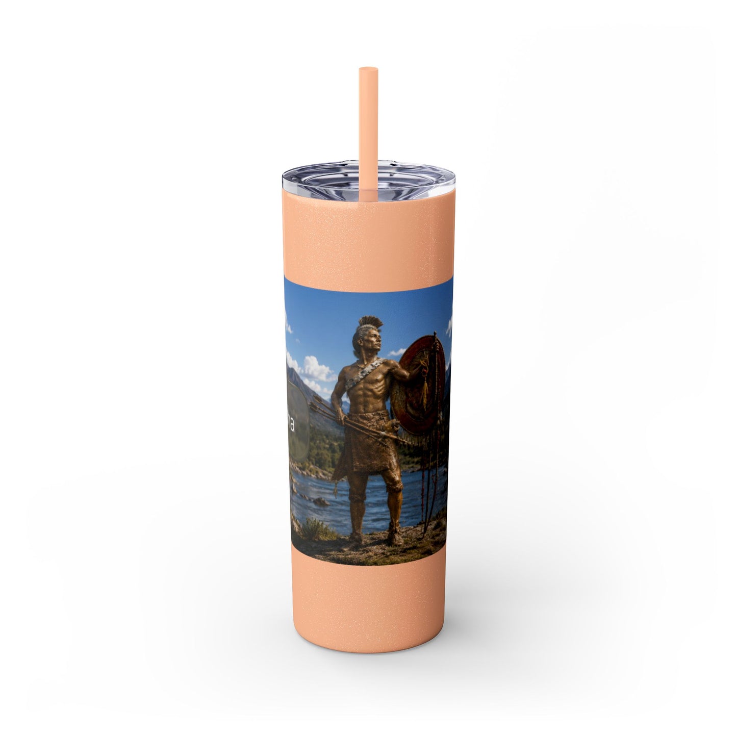 Chickasaw Skinny Tumbler with Straw, 20oz