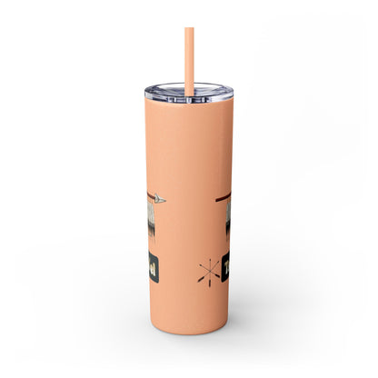 Cheyenne Arapaho 20oz Skinny Tumbler — Native American Shield & Arrows Design (Tsistsistas - Hinono'eitiit)