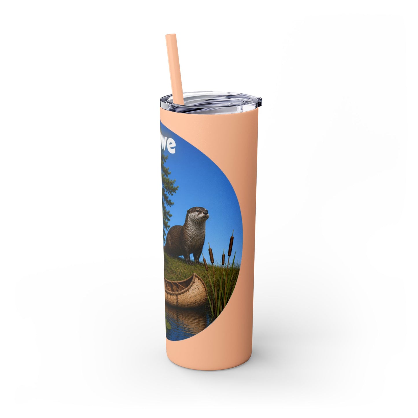 Ottawa Adawe Canoe Skinny Tumbler — 20oz Insulated Travel Cup with Straw