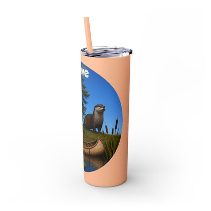 Ottawa Adawe Canoe Skinny Tumbler — 20oz Insulated Travel Cup with Straw