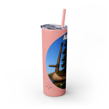 Ottawa Adawe Canoe Skinny Tumbler — 20oz Insulated Travel Cup with Straw