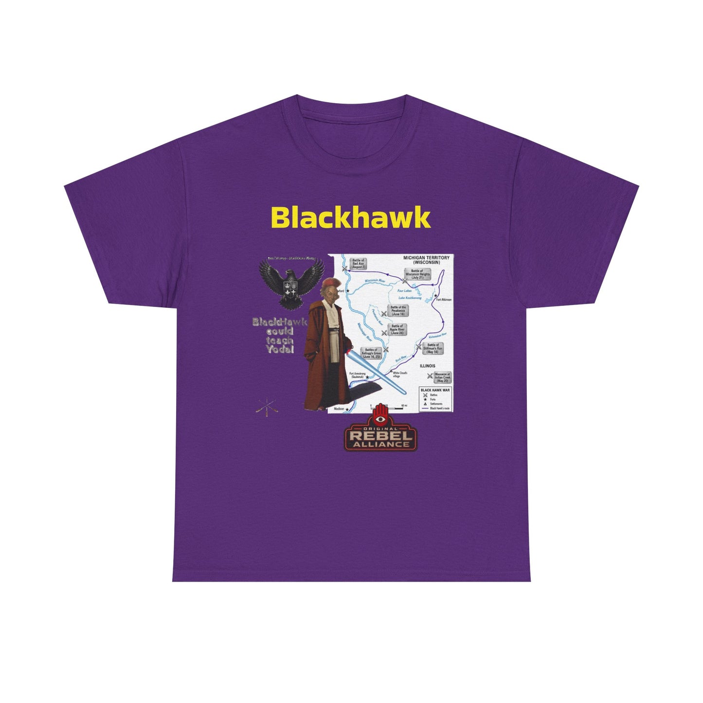 Blackhawk Rebel Trail Vintage Map Graphic T-Shirt