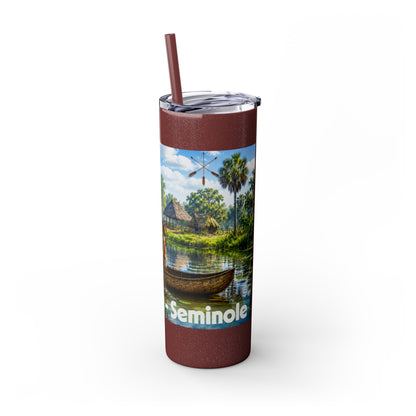 Seminole Skinny Tumbler with Straw, 20oz