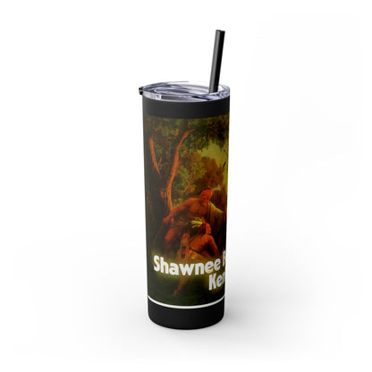 Shawnee Absentee Skinny Tumbler with Straw, 20oz