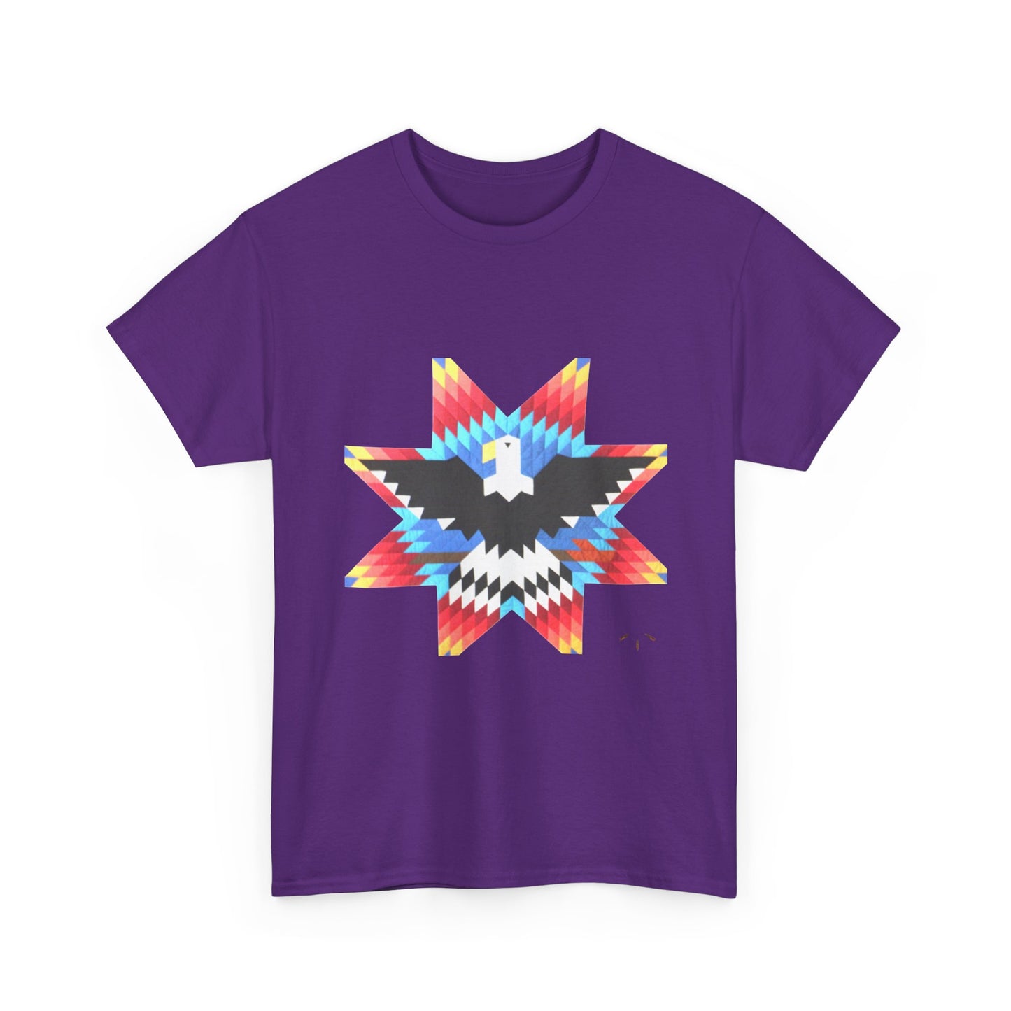 T-Shirt — Colorful Native Star Eagle Graphic Tee (Front Eagle Star, Back Crossed Arrows)