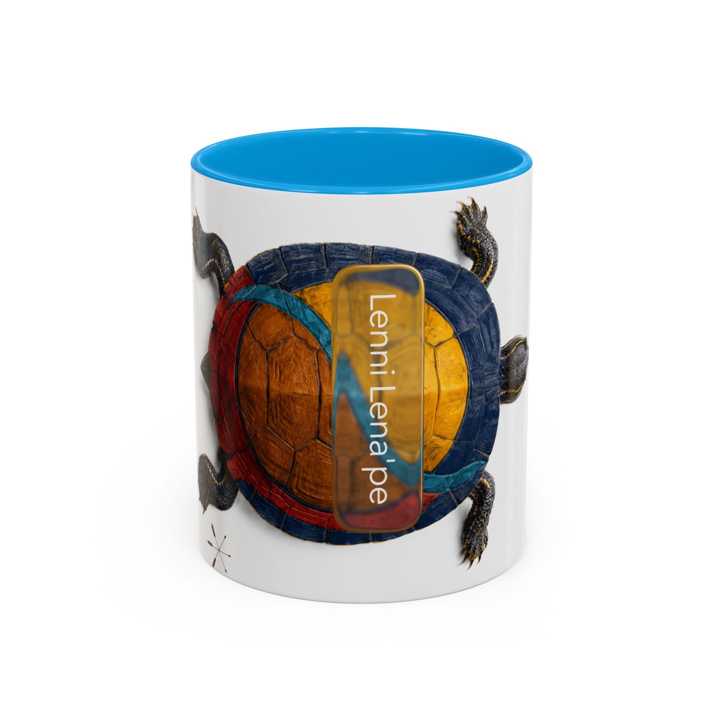 Delaware West Colorful Turtle Coffee Mug — Vibrant Hand-Painted Shell Design (11oz/15oz)