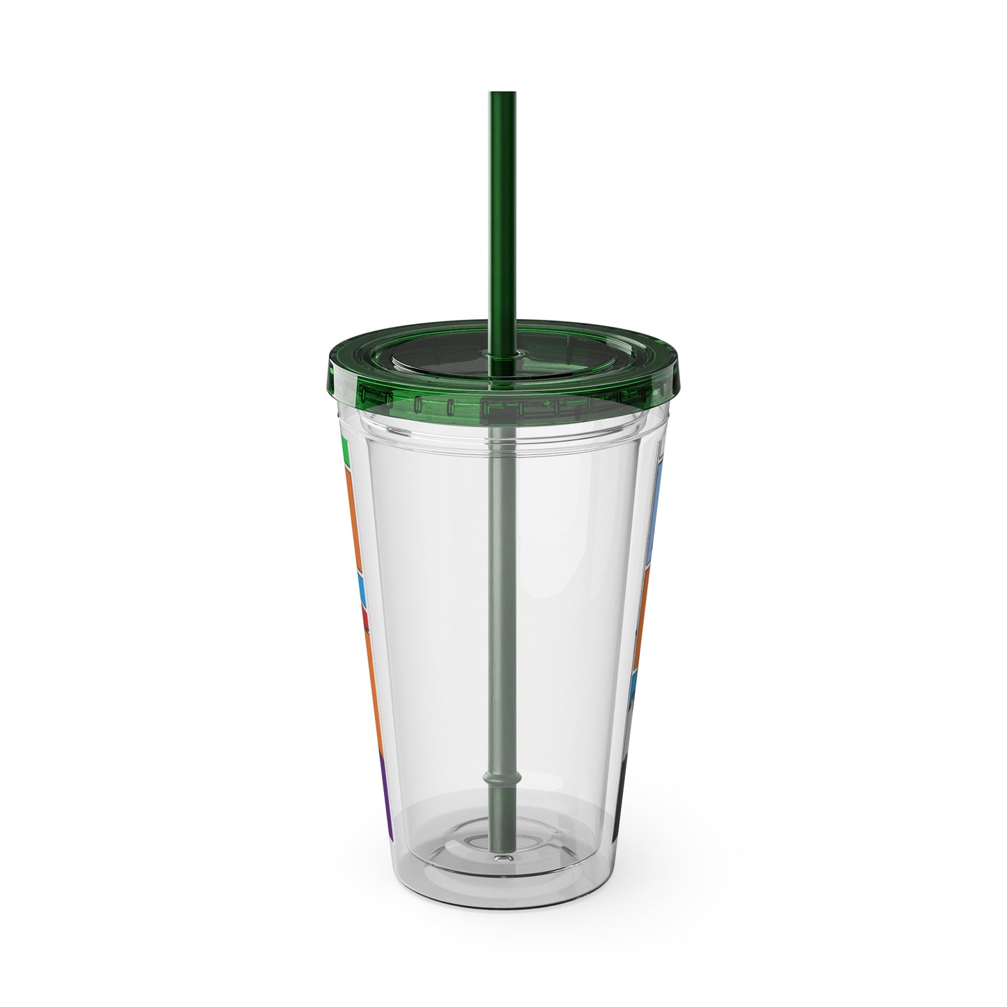 Sunsplash 16oz Tumbler with Straw — 'Half-Pint Illegally on Osage Rez' Graphic