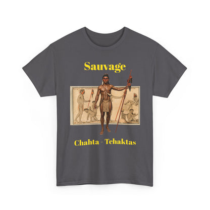 Savage Chahta Tchaklas Graphic Tee – Native American Heritage Art T-Shirt