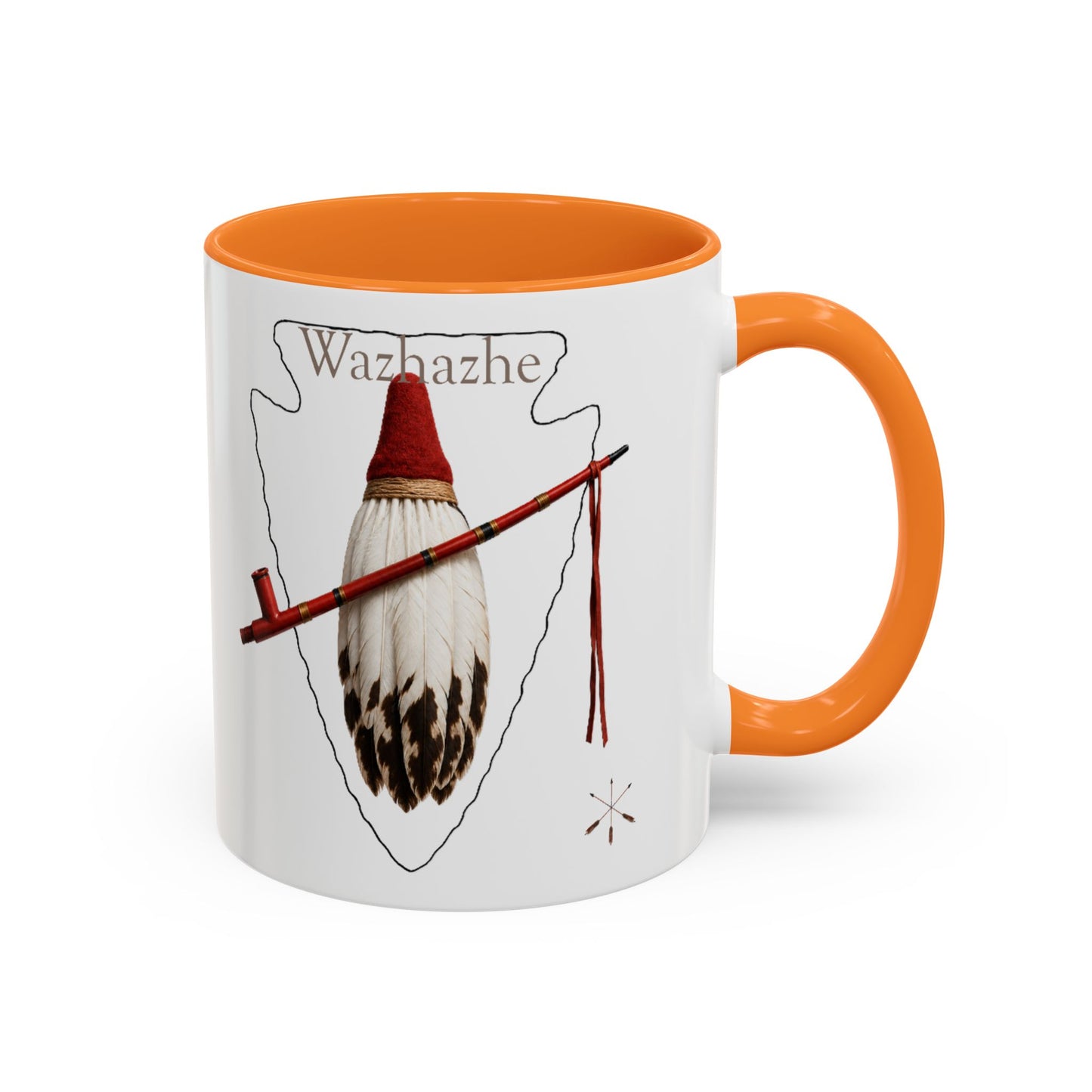 Osage Wazhazhe Tribal Feather Mug (11oz & 15oz) — Native-Inspired Coffee Cup