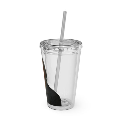 Chitto Harjo 16oz Portrait Tumbler with Straw — Historical Figure Illustration