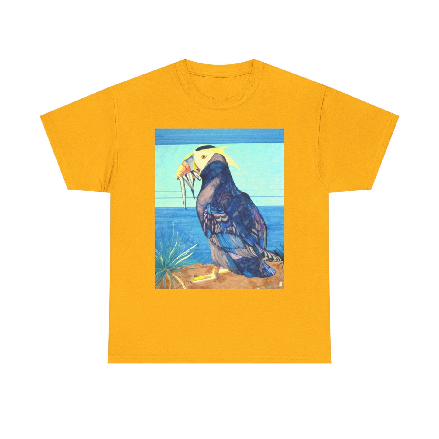Puffin Beach Tee — Vintage Seaside Bird Graphic T-Shirt