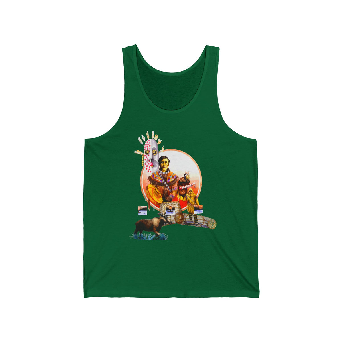 Athapaskan Tank Top — Western Cowgirl Art Tank with Arrow Back Design