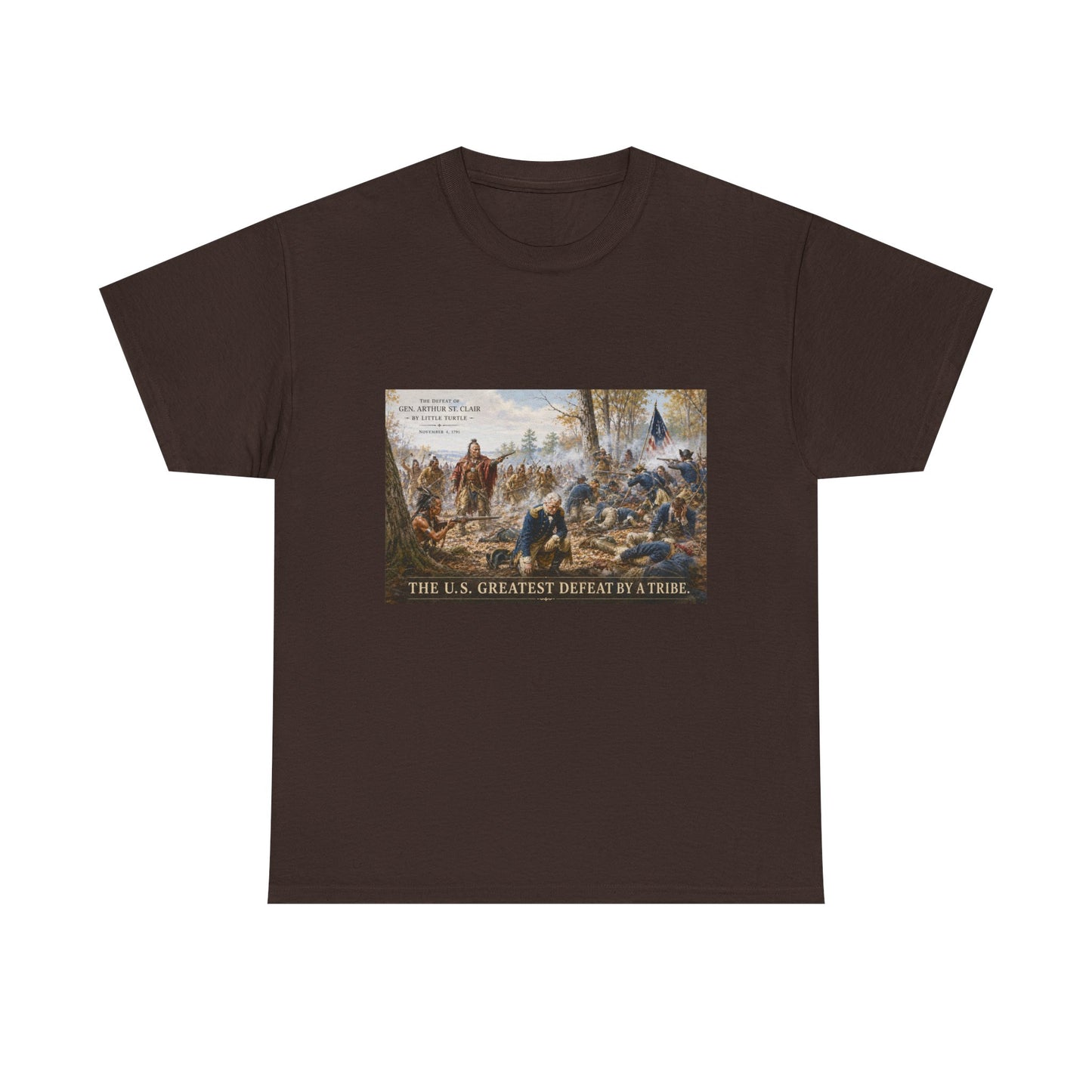 Chief Little Turtle Historical Battle Tee — "The U.S. Greatest Defeat by a Tribe" Cotton T-Shirt