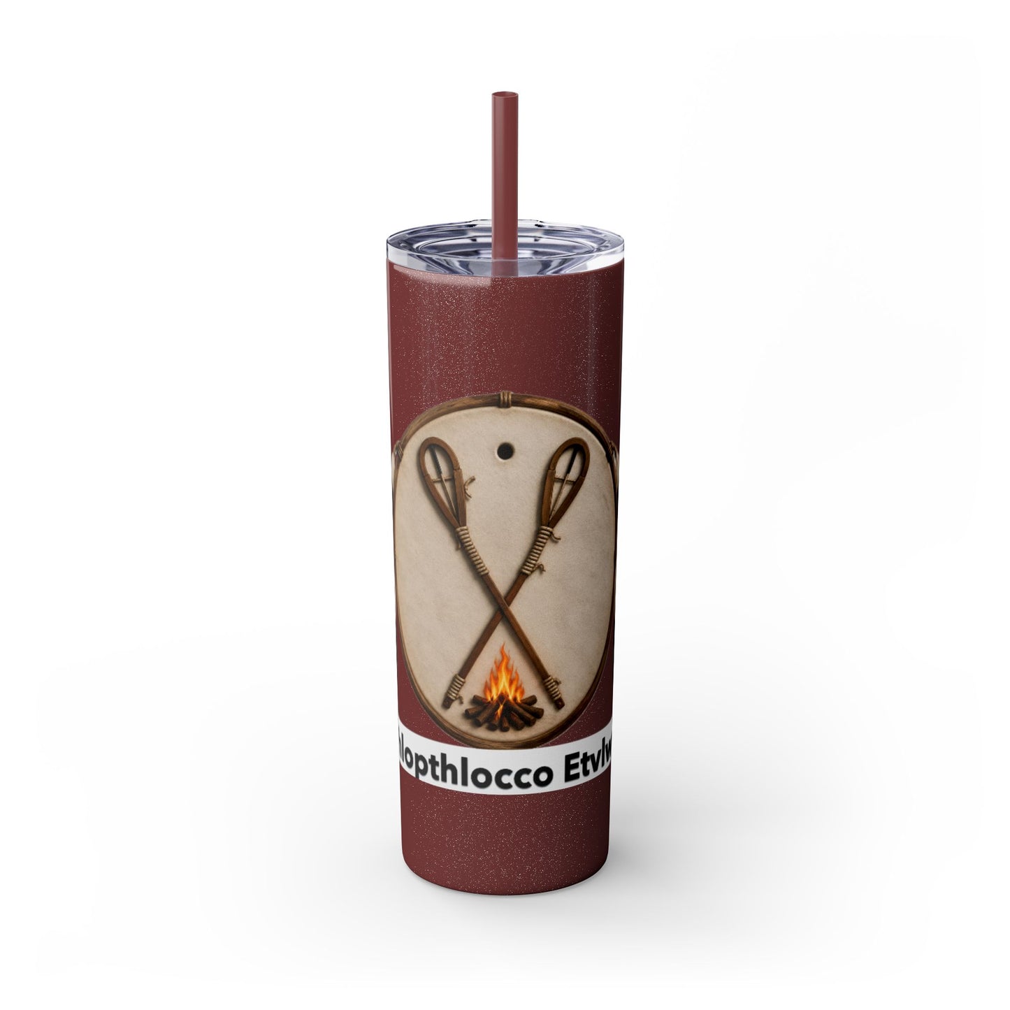 Thlopthlocco Skinny Tumbler with Straw, 20oz