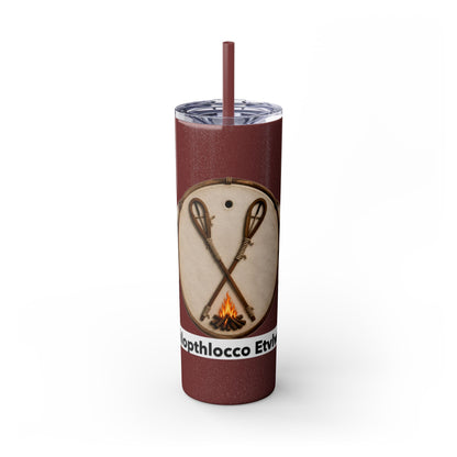 Thlopthlocco Skinny Tumbler with Straw, 20oz