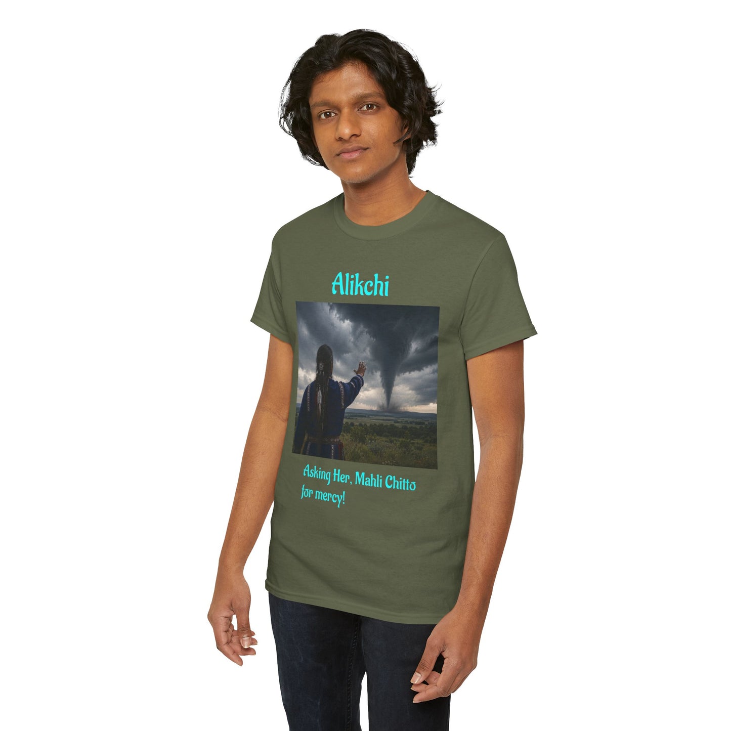 Alikchi Tornado Graphic Tee with "Asking Her: Mahli Chitto, for mercy!"