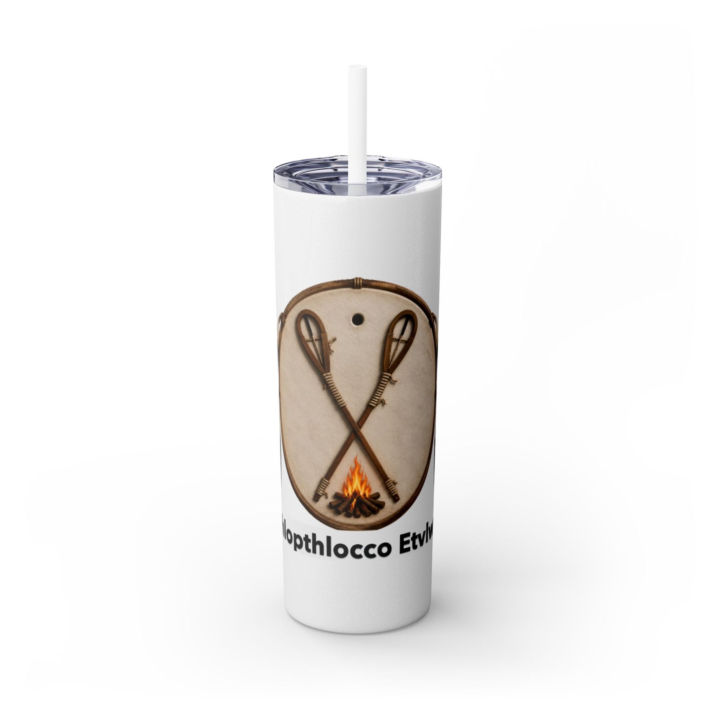 Thlopthlocco Skinny Tumbler with Straw, 20oz