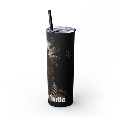 Miami 20oz Skinny Tumbler with Straw — Native Chief Portrait Travel Cup
