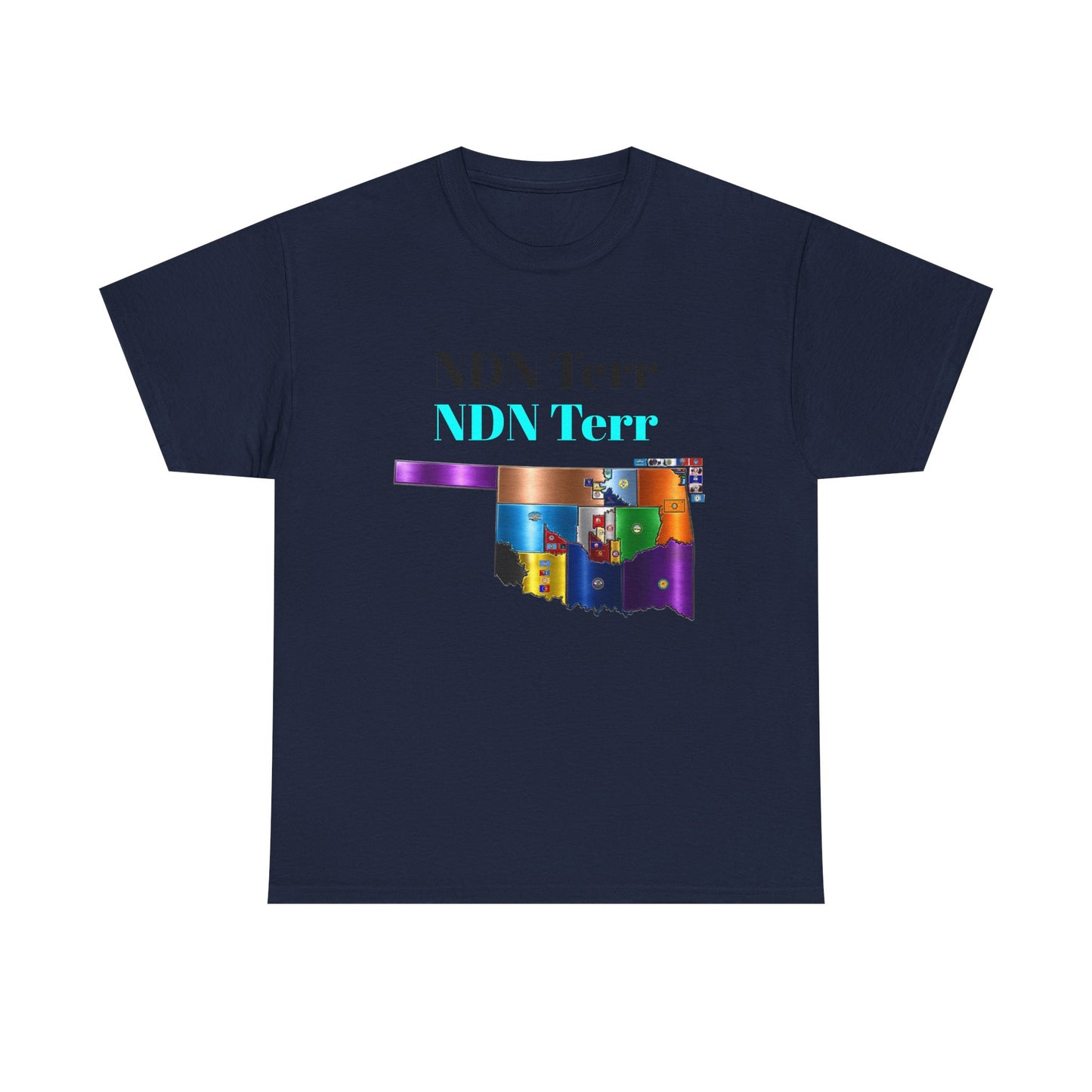 NDN Terr Oklahoma Map Tee — Native Pride Graphic T-Shirt with Arrows