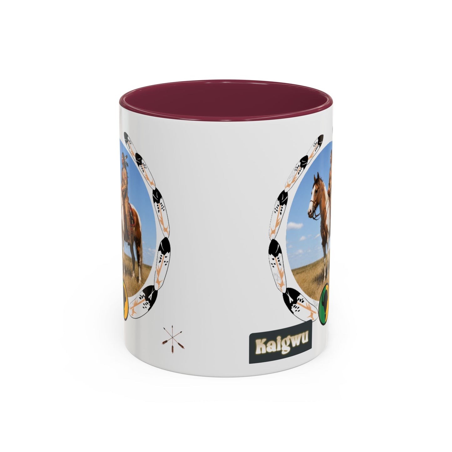 Kiowa Native Horse Photo Mug — Western Indigenous Pride Coffee Cup (11oz/15oz)