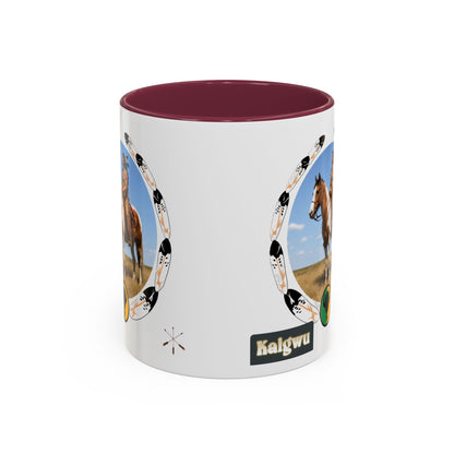 Kiowa Native Horse Photo Mug — Western Indigenous Pride Coffee Cup (11oz/15oz)