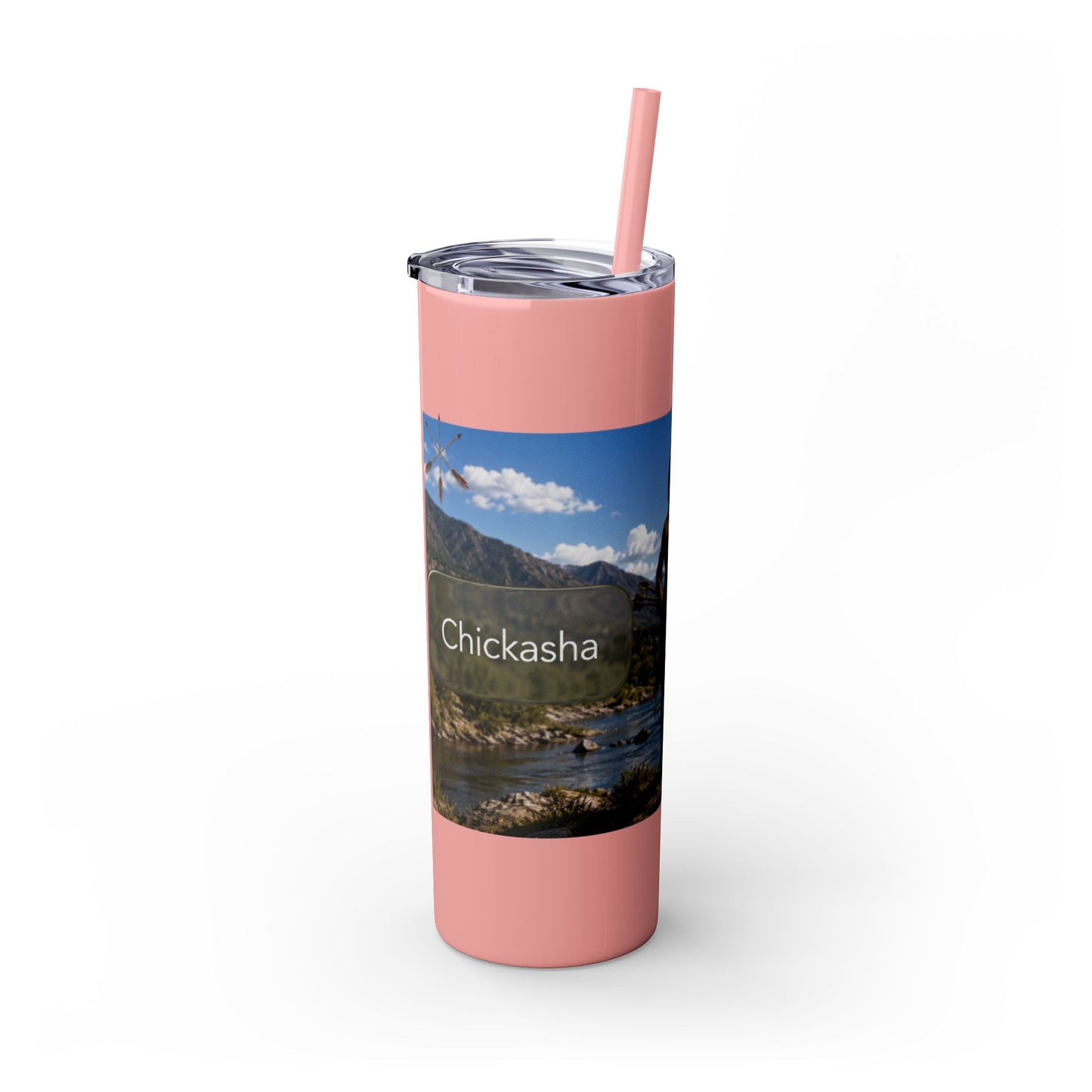 Chickasaw Skinny Tumbler with Straw, 20oz