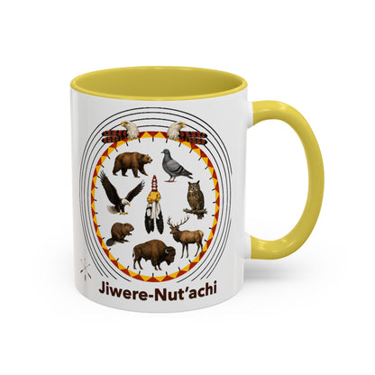 Otoe Missouria Native Animal Circle Mug – 'Jiwere-Nut'achi' Illustrated Coffee Cup (11oz/15oz)