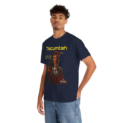 Tecumtah Native American Portrait T‑Shirt — Mvskoke Mom/Shawnee Dad Heritage Tee