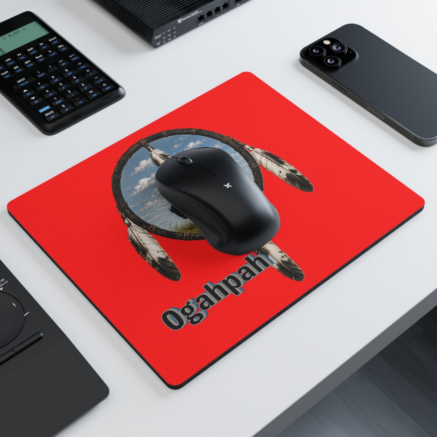 Quapaw Buffalo Mouse Pad — "Ogahpah" Native Spirit Desk Mat