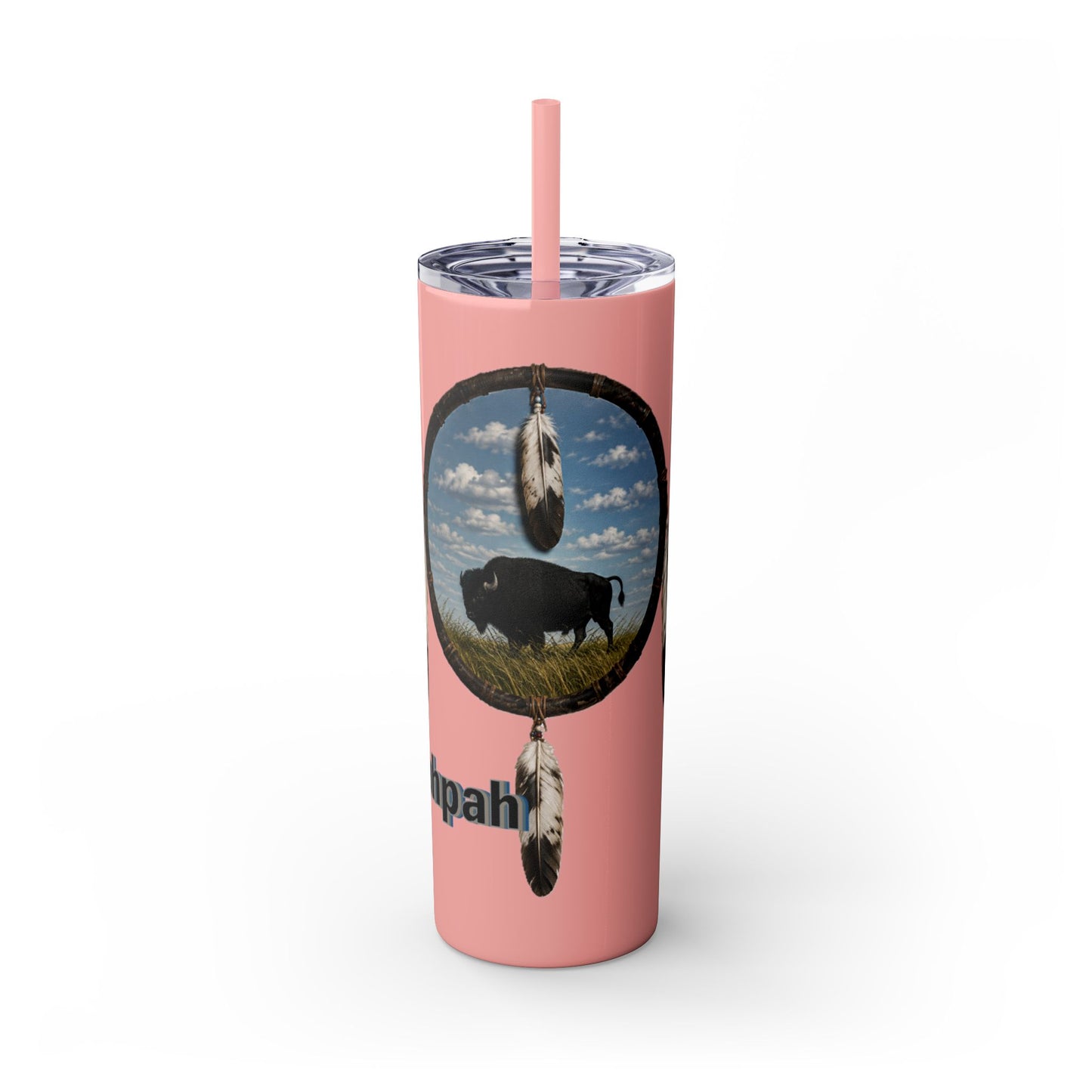 Quapaw Buffalo Skinny Tumbler 20oz — Ogahpahka Design