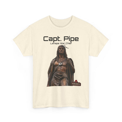 Capt. Pipe Lemape War Chief T‑Shirt — Native Warrior Graphic Tee