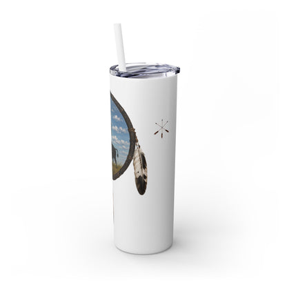 Quapaw Buffalo Skinny Tumbler 20oz — Ogahpahka Design