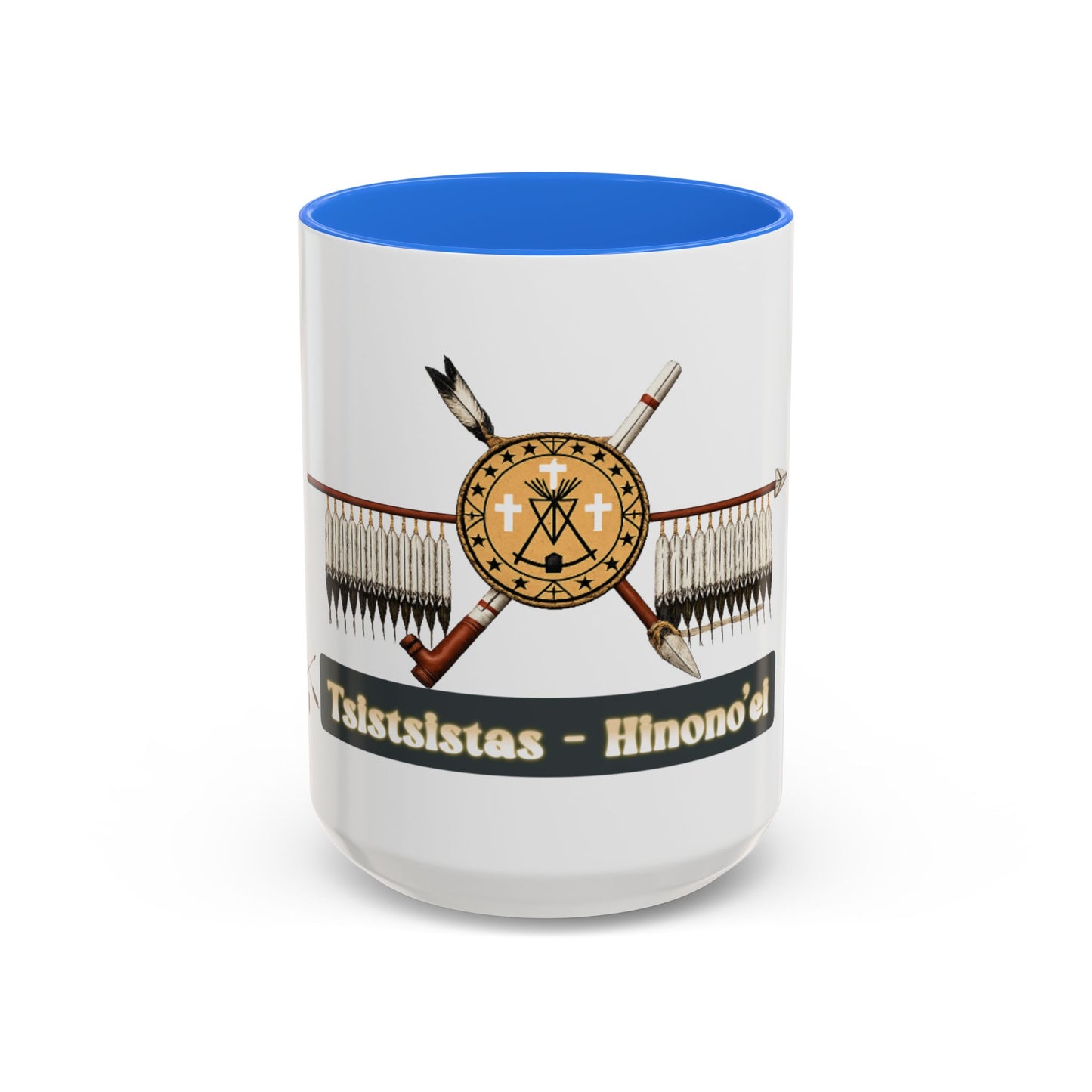 Cheyenne Arapaho Native Heritage Shield Coffee Mug – 'Tsistsistas / Hinono’ei' 11oz & 15oz